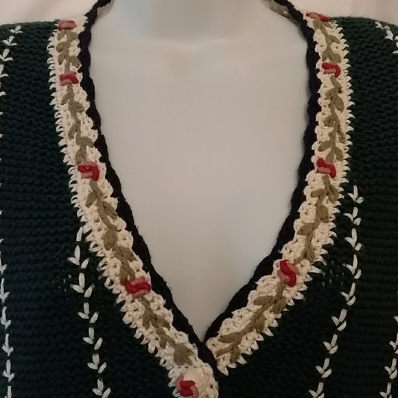 Vintage Rose Embellished Knit Sweater Vest S - Picture 4 of 8